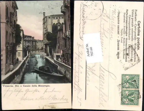 702160 Italy Venedig Venezia Rio o canale della Meravegie Gondel