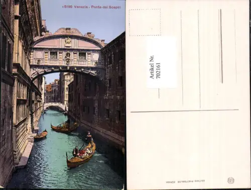 702161 Italy Venedig Venezia Ponte di Sospiri Gondel