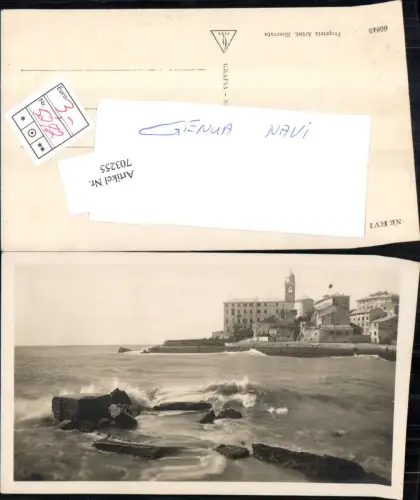 703255 Genua Genova Nervi Strand Meer Wellen Brandung Italy Mareggiata