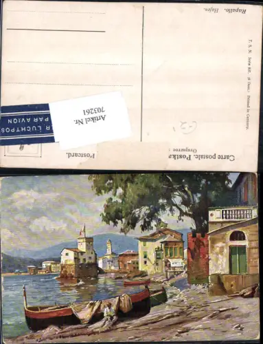 703261 Künstler AK Rapallo Hafen pub Theo Stroefer 807