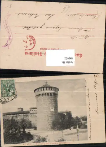 706401 Milano Mailand Castello Sforzesco Turm