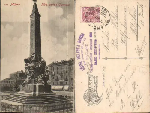 706403 Milano Mailand Monument delle Giornate Obelisk