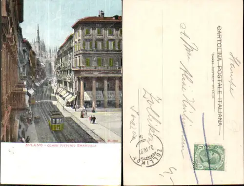 706409 Milano Mailand Tram Tramway Corso Vittorio Emanuele