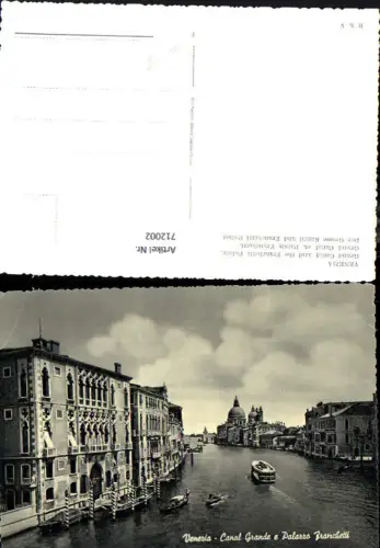 712002 Venezia Venedig Canal Grande e Palazzo Franchetti Gondel Italy