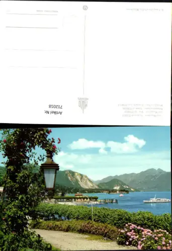 712018 Lago Maggiore Scorcio di Stresa Maggiore See Aussicht auf Stresa Schiff Italy