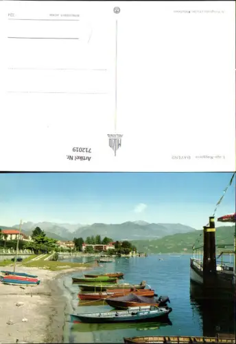 712019 Lago Maggiore Baveno Hafen Boote Strand Italy