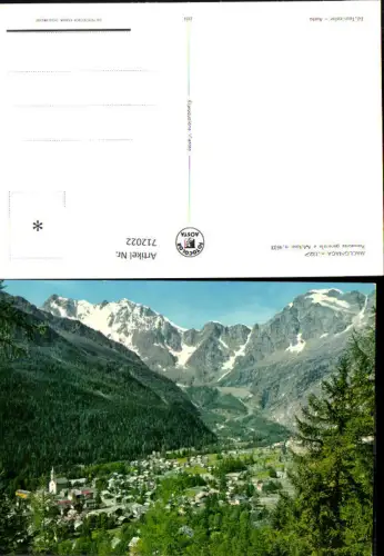 712022 Macugnaga Panorama generale e M. Rosa Italy