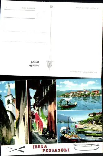 712029 Mehrbild AK Isola Pescatori Lago Maggiore Boote Fischer Italy