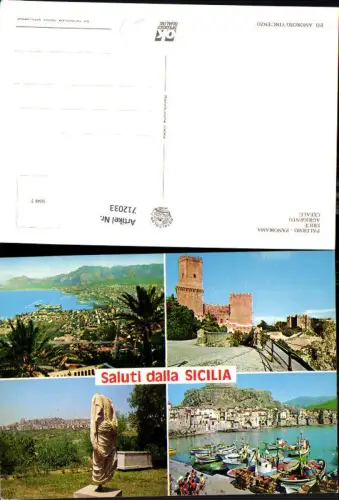 712033 Mehrbild AK Palermo Panorama Erice Agrigento Cefalü Saluti dalla Sicilia Italy