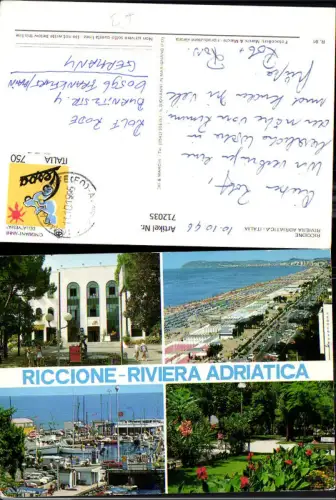 712035 Mehrbild AK Riccione Riviera Adriatica Italia Italy