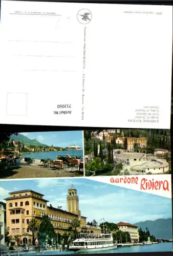 712050 Mehrbild AK Gardone Riviera Lago di Garda Gardasee Schiff Italy