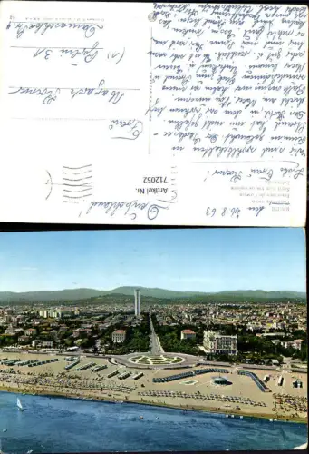 712052 Luftbild Rimini Panorama aereo Strand Küste Italy