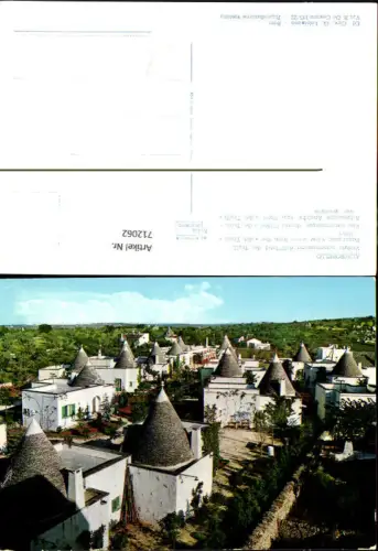712062 Alberobello Veduta panoramica dell Hotel dei Trulli Ansicht v. Hotel dei Trulli aus Italy