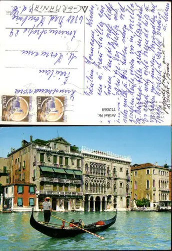 712069 Venezia Venedig ga d Oro Goldene Haus Gondel Italy