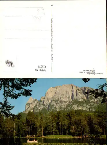 712077 Dolomiti Dolomiten Lago di Fie Völser Weiher Völs Ruderboot Boot Italy