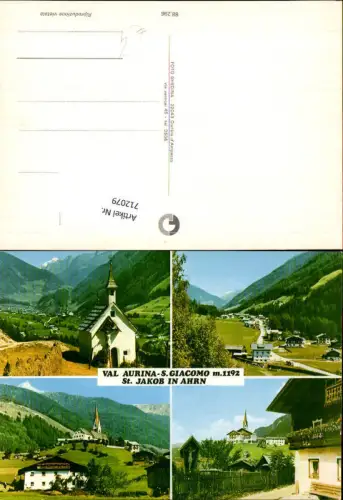 712079 Mehrbild AK Val Aurina S. Giacomo St Jackob in Ahrn Kirche Wegkreuz Italy