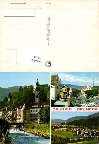 712081 Mehrbild AK Brunico Bruneck Kirche Brücke Platz Ansicht Italy