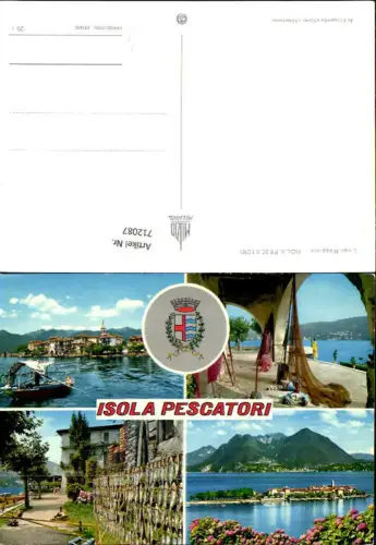 712087 Mehrbild AK Isola Pescatori Lago Maggiore Boot Italy