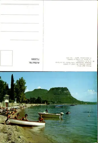 712099 Riviera degli Olivi sponda veronese del Lago di Garda Strand Strandleben Boot Italy