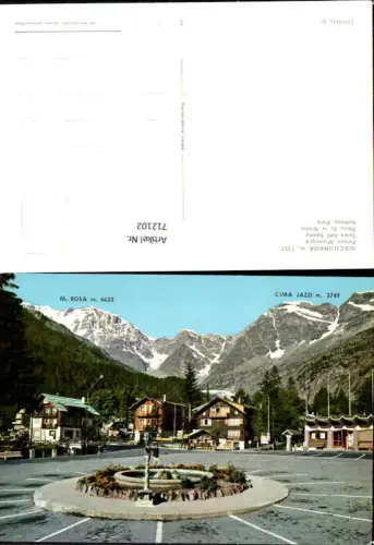 712102 Macugnaga Piazza Municipio Rathaus Platz Italy