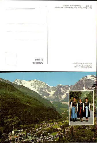 712105 Mehrbild AK Macugnaga Il Monte Rosa Costume di Macugnaga Frauen Tracht Italy