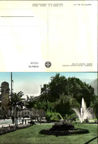 712119 Bolzano Bozen Stazione Centrale e Giardini Bahnhof mit Park Italy