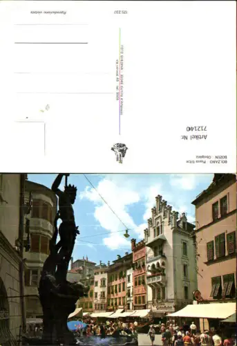 712140 Bolzano Piazza Erbe Bozen Obstplatz Statue Brunnen Italy