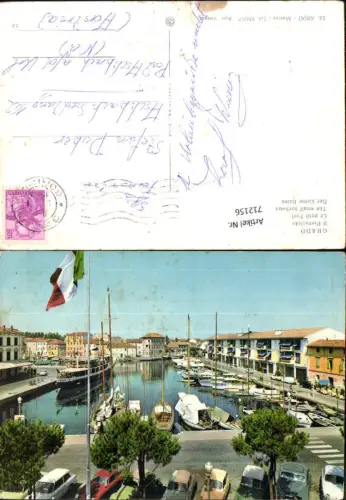 712156 Grado Il Porticciolo Kleiner Hafen Schiff Segelboote Italy