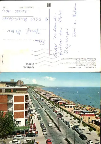 712159 S. Benedetto del Tronto Alberghi sul lungomare Strandpromenade Italy