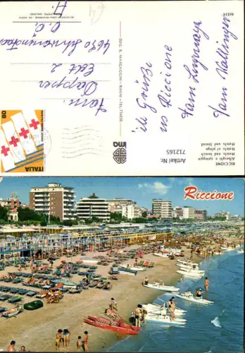 712165 Riccione Alberghi e spiaggia Hotel u. Strand Strandleben Italy