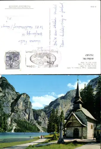 712187 Dolomiti Lago di Braies Braies See Kirche Italy