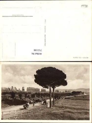 712198 Roma Via Appia Rom Straße Pferdekutschen Italy