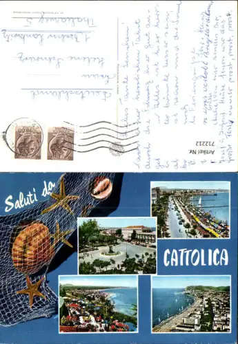 712212 Mehrbild AK Saluti da Cattolica Luftbild Strandpromenade Platz Italy
