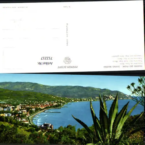 712217 Kleine Ansichtskarte Mignon Scope Riviera dei Fiori Diano Marina Panorama da Capo Berta Italy