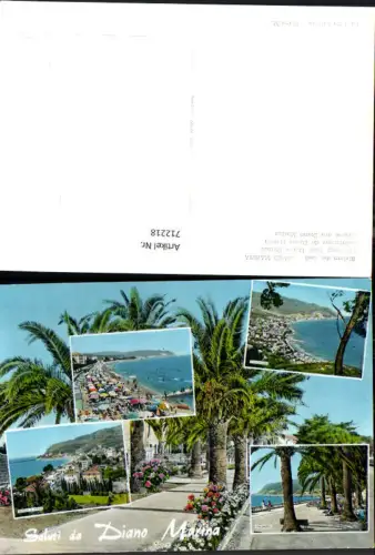 712218 Mehrbild AK Riviera dei fiori Diano Marina Panorama Palmizio Borgo S. Anna Italy