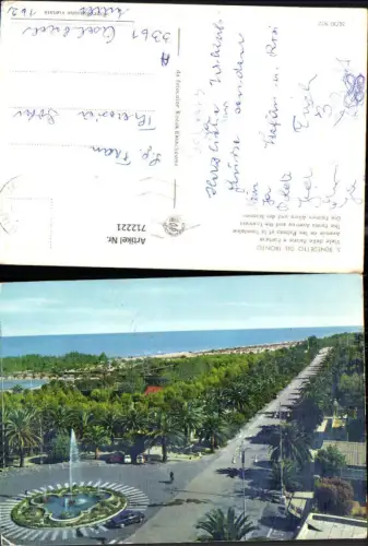 712221 S. Benedetto del Tronto Viale delle Palme e Fontana Brunnen Allee Italy