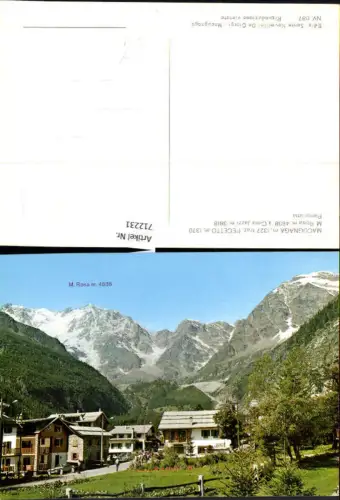 712231 Macugnaga fraz. Pecetto Monte Rosa Cima Jazzi Panorama Italy