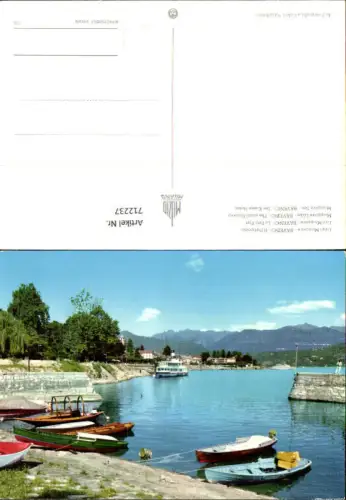 712237 Lago Maggiore Baveno Il Porticciolo Kleine Hafen Schiff Dampfer Boote Italy