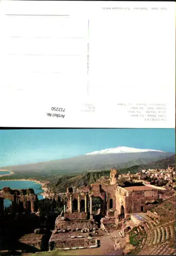 712250 Taormina Teatro Greco La scena Griechisches Theater Bühne Archäologie Italy