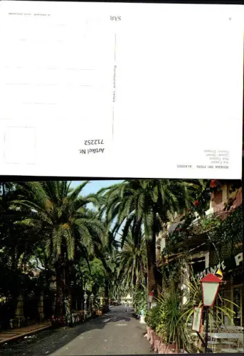 712252 Riviera dei Fiori Alassio Via Cavour Strasse Palmen Italy