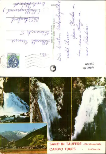 712270 Mehrbild AK Sand in Taufers Wasserfälle Campo Tures Le Cascate Italy