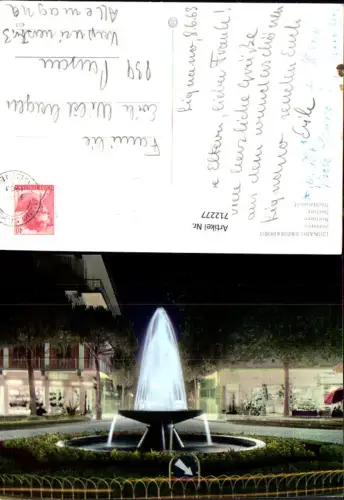 712277 Lignano Sabbiadoro Notturno Nachtansicht Brunnen Italy