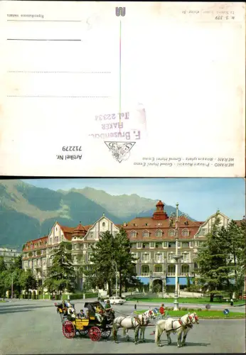 712279 Merano Meran Piazzo Mazzini Grand Hotel Emma Gand Hotel Emma Kutsche Italy