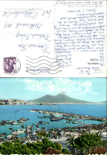 712287 Napoli Neapel Mergellina Hafen Boote