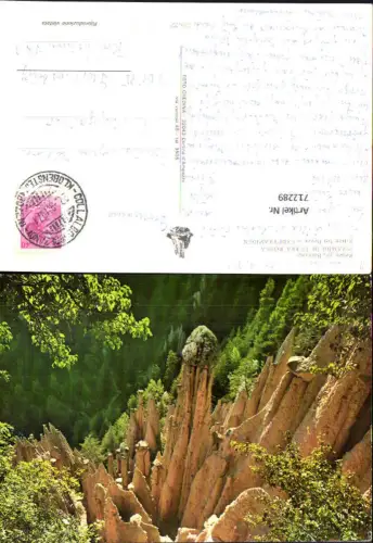 712289 Renon pr. Bolzano Ritten b. Bozen Erdpyramiden Piramidi di Terra Rossa Italy