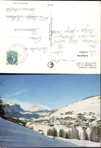 712294 Dolomiti Val Badia S. Cassiano verso il Putia Winteransicht Italy