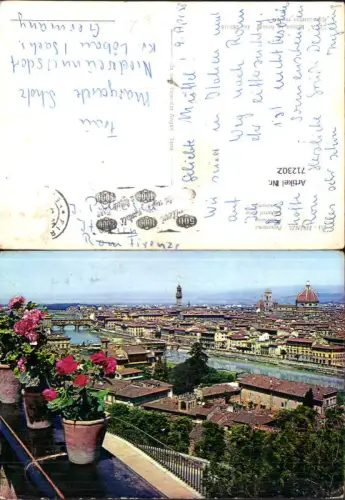 712302 Firenze Florenz Panorama Ansicht von einem Balkon Italy