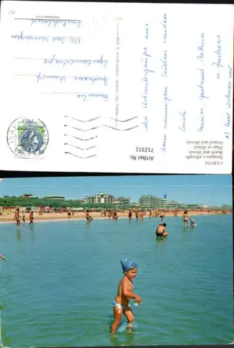 712311 Cervia Spiaggia e alberghi Strand Hotel Strandleben Italy