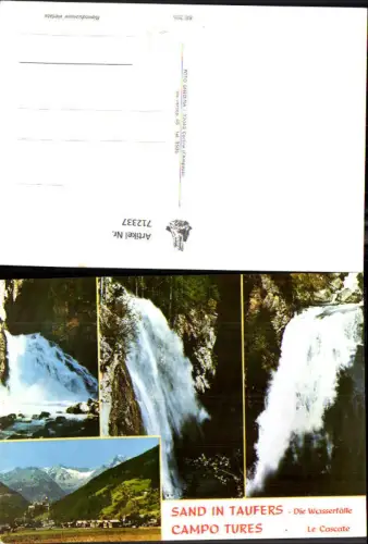 712337 Mehrbild AK Sand in Taufers Wasserfälle Campo Tures Le Cascate Italy