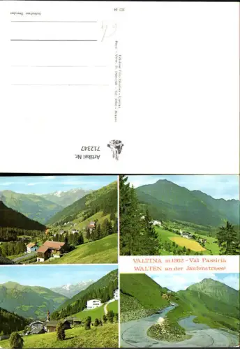 712347 Mehrbild AK Valtina Val Passiria Walten a. d. Jaufenstrasse Italy